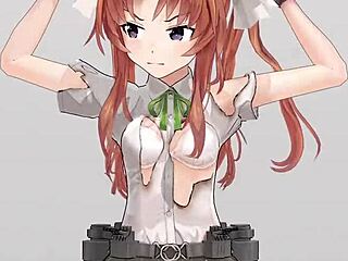 hey, kagerou from kantai collection gets wild in anime hentai