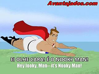 Gay Hero With Giant Butt in Wild Action!