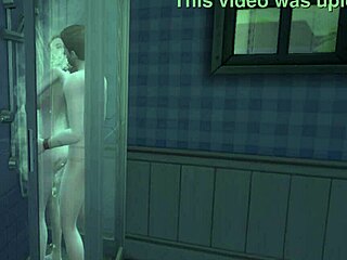 แม่เลี้ยงขอให้ลูกชายนวดหลังในอนิเมชั่นเฮนไต 3D