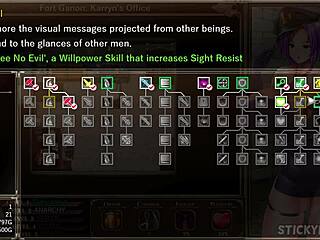 karryn's prison guard tries big black cock in hentai