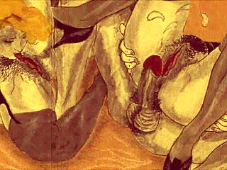 Vintage Erotic Illustration from Antique Anime Hentai Cartoon Comic