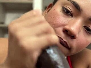 pov blowjob with huge cock in mouth!