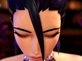 kda kaisa sucks and fucks two big cocks