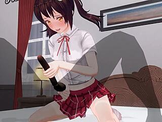 Holy! Uncensored anime sister teases anal with handjob support!