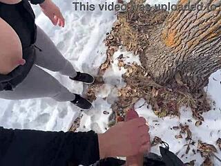 Wanna bang me outside in snowy park today?