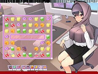 tsundere milfin in hentai game teases me with massive tits popping out