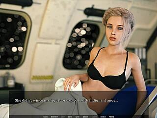 Curvy mature woman in 3D game with big tits.