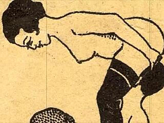 Vintage Erotic Drawings in the Alphabet Style