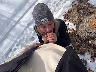 Wanna bang me outside in snowy park today?