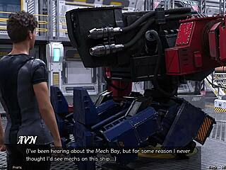 Flirting with half robot girl