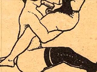 Vintage Erotic Drawings in the Alphabet Style