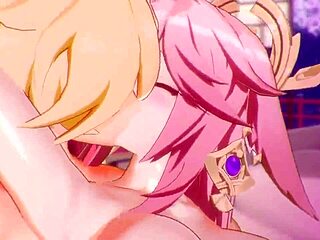 Raw Anime Action in Genshin 22 Scene