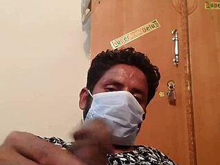 Hot Gay Masturbation In Wife's Silk Gown!