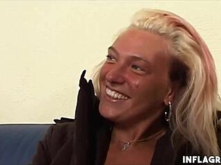 Horny Blondie Taking Large Cock In Heels