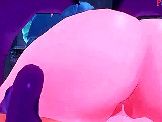 Morrigan dives into hardcore sex in a sheer Halloween fantasy special