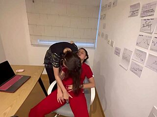 My medical student tricks me and we end up naked in my office