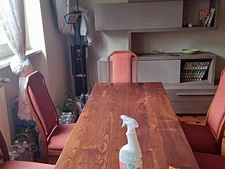 I cleaned neighbor's table took off panties will he like 😏