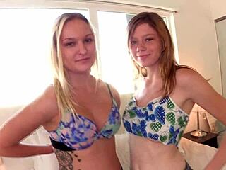 Mia Collins & Victoria Brookes DOUBLE BLOWJOB Action!