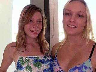 Mia Collins & Victoria Brookes DOUBLE BLOWJOB Action!