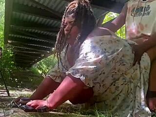 yo, wanna see me bang this milf under the park bridge?