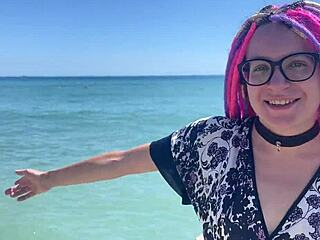 Cute Beach Girl Turns Dirty Slave