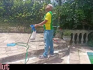 uh, the guy cleaned the pool then got inside my tight latina ass, did he clean it?