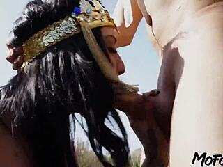 Black Haired Amateur Takes Sloppy Facial on Small Tits