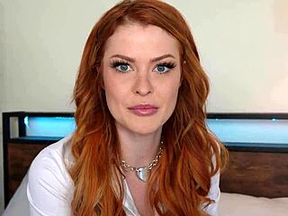 Elly Clutch, the redhead co-ed, lures tutor in lingerie