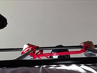 Bound and hooded, I’m gagging on cock with spit everywhere