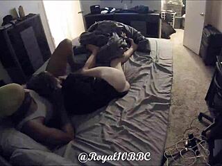 Little petite white chick drops by for intense interracial pounding