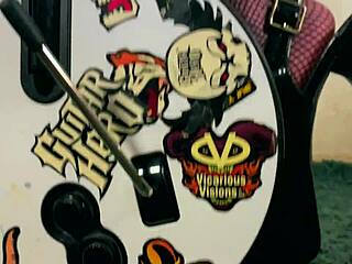 fantastic rocker babe passionately caresses vagina with vibrator and butt plug in ass