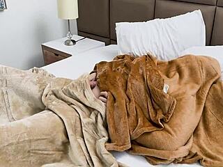 I dominate my nerdy stepbro, using him to pound my tight milf pussy