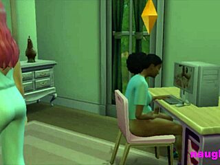 Futa roommate caught jerking gets assfucked by girl in garage