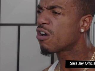 Sara Jay, you love bouncing on Mazee God's huge cock, don't ya?