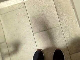 Getting Naked and Masturbating in Public Toilet