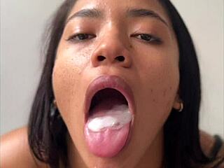 Pov BLOWJOB with my stepdad's HUGE BBC - amateur couple Nysdel!