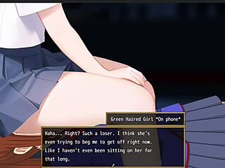 Femuzero Green Haired Girl Suggestively Sits on Face for Femdom Pleasure