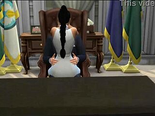 Kim K Presidential Pussy Sex with Big Ass Action. See the Brunette Milf Dominate!