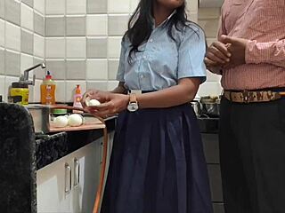 Ashu Skipped College, So Teacher Came Home to Punish Her. Hindi Audio Included.