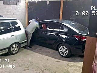 Redhead amateur takes car to mechanic and gets fucked