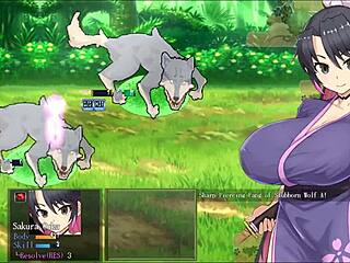 oh man, sakura gozen gets outdoor creampie in hentai game
