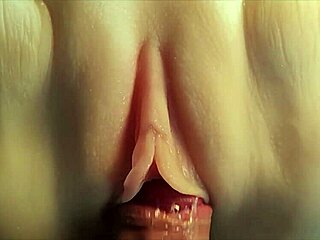 Her white tender pussy is so cute in close-up