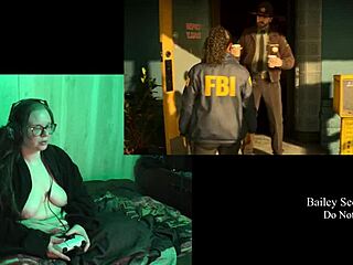 Naked playthrough of Alan Wake 2, part 2, featuring BBW character with big tits and glasses