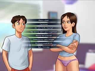 stepmom and stepsis with huge boobs get fucked