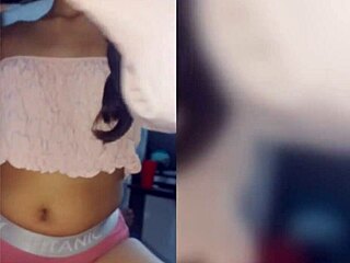 brunette babe wakes to find her friend masturbating in bed