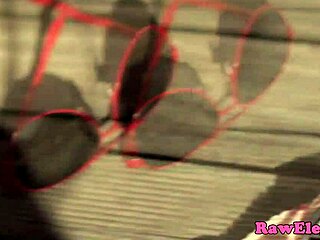 Solo European babe explores with toy