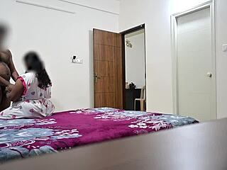 Fucking hard in front of Telugu maid Hema 😜