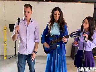 Hey guys, watch teen stepsibs Aubry and Sona swap for a wild orgy!