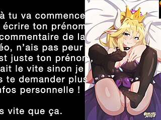 Hey, wanna be Bowsette's slut? Follow her French anal sissy instructions now!