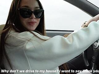 Yielded to a Stranger’s Touch After Car Trouble on the Highway. Bent Over in Public for a Rough POV Outdoor Encounter.